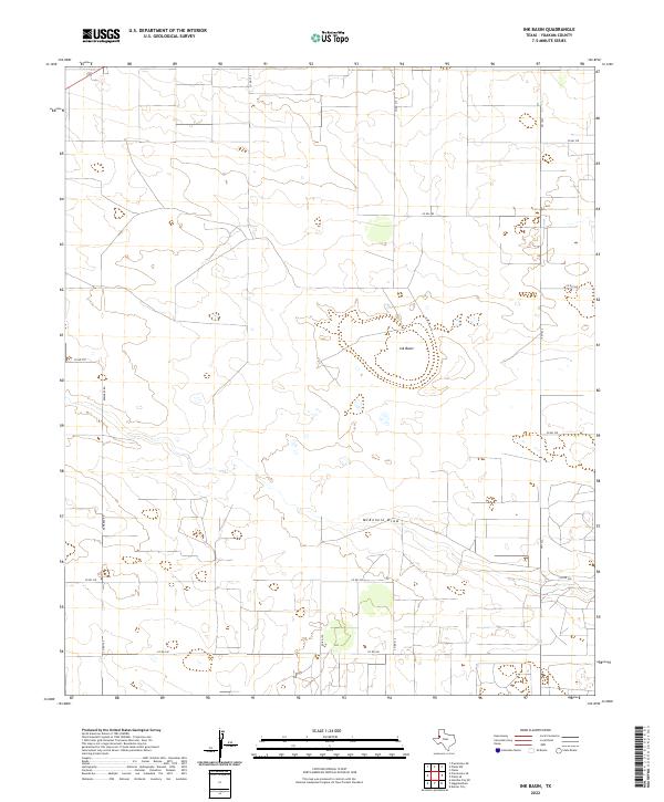 Ink Basin, TX — USGS 7.5-minute topo (2022)