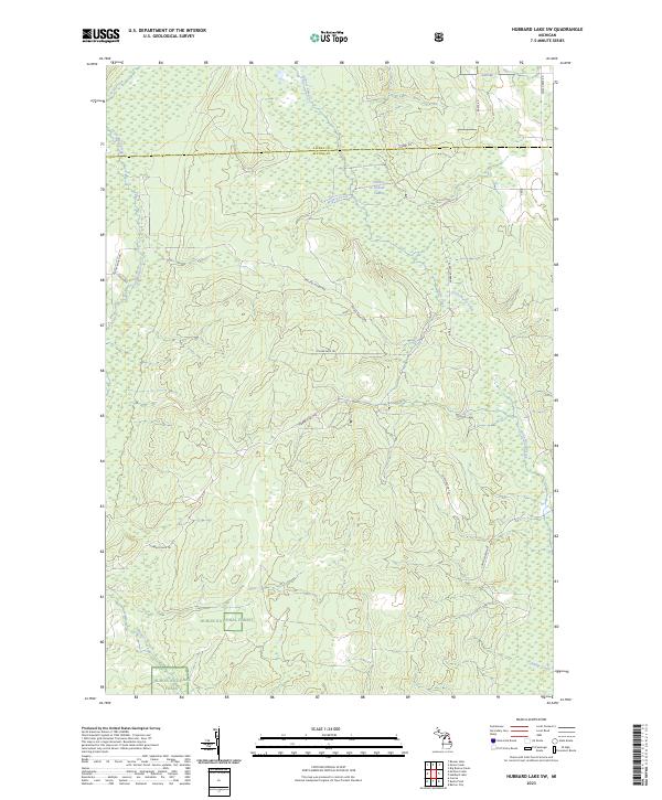 Hubbard Lake SW, MI — USGS 7.5-minute topo (2023)