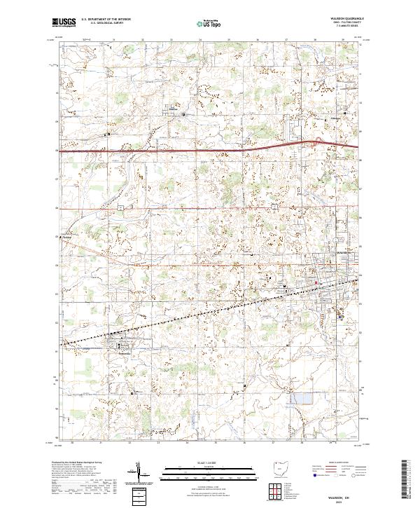 Wauseon, OH — USGS 7.5-minute topo (2023)