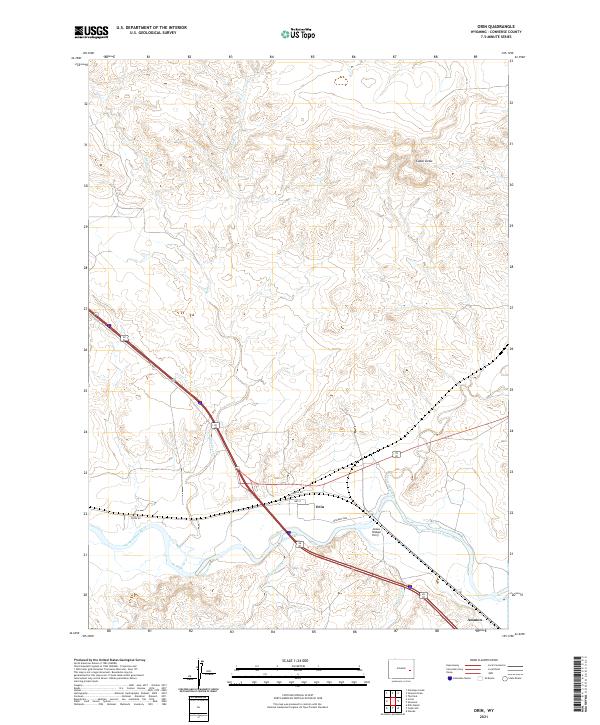 Orin, WY — USGS 7.5-minute topo (2021)