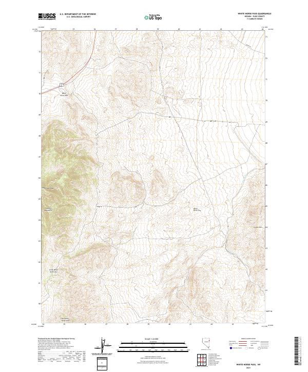 White Horse Pass, NV — USGS 7.5-minute topo (2021)