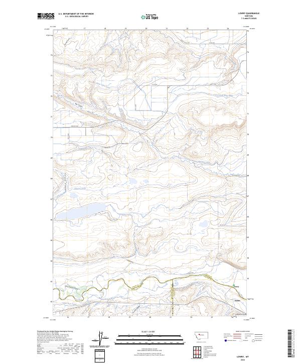 Lowry, MT — USGS 7.5-minute topo (2024)