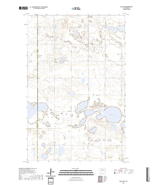 Balta NW, ND — USGS 7.5-minute topo (2024)