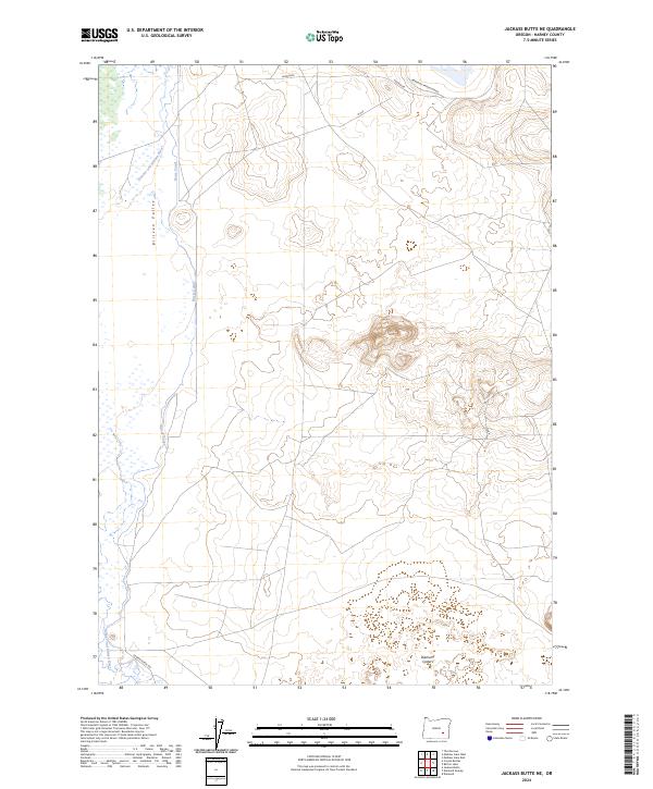 Jackass Butte NE, OR — USGS 7.5-minute topo (2024)