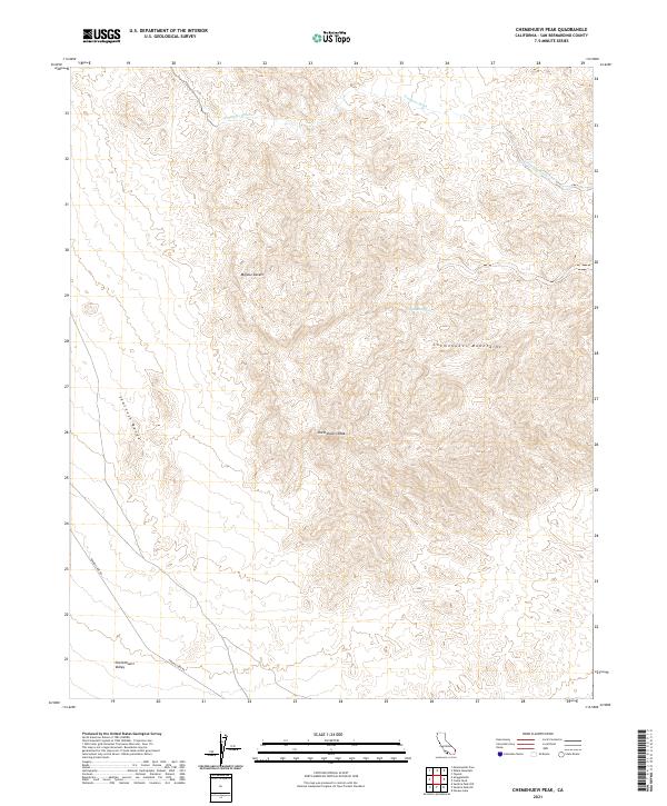 Chemehuevi Peak, CA — USGS 7.5-minute topo (2021)