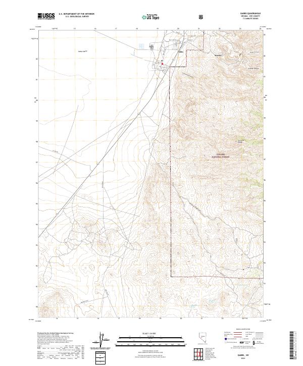 Gabbs, NV — USGS 7.5-minute topo (2021)