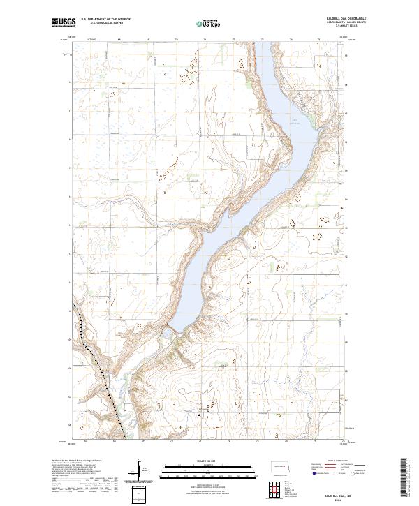 Baldhill Dam, ND — USGS 7.5-minute topo (2024)