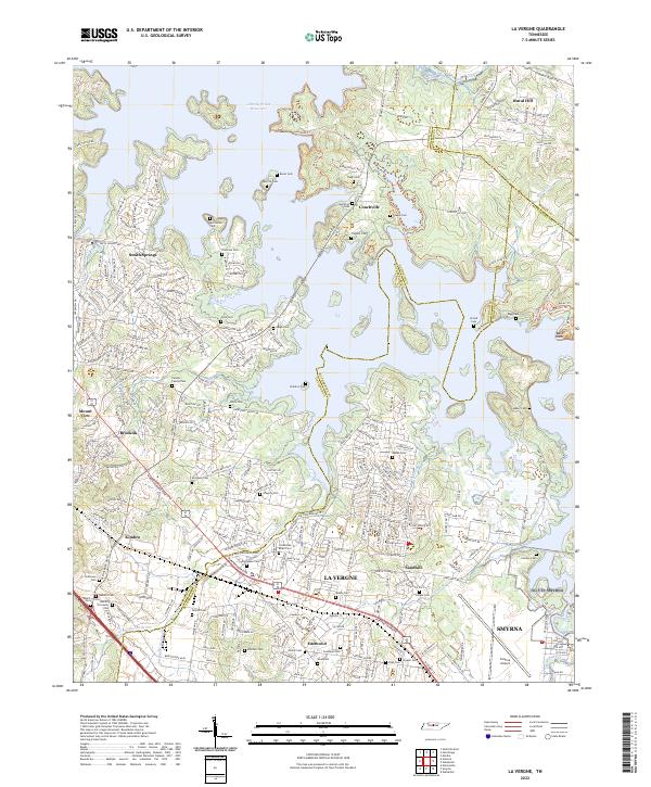 La Vergne, TN — USGS 7.5-minute topo (2022)