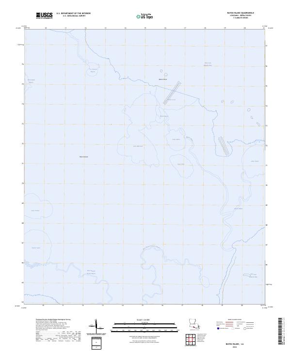 Bayou Blanc, LA — USGS 7.5-minute topo (2024)