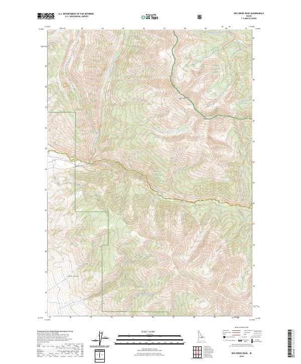 Big Creek Peak, ID — USGS 7.5-minute topo (2024)