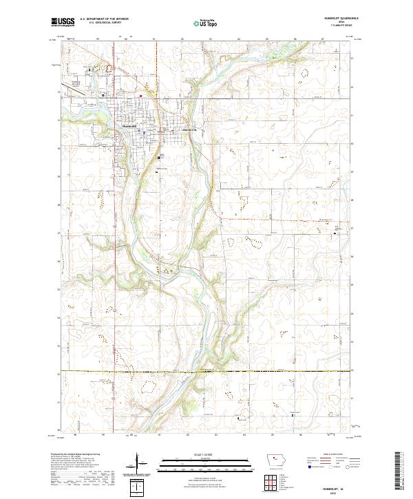 Humboldt, IA — USGS 7.5-minute topo (2022)