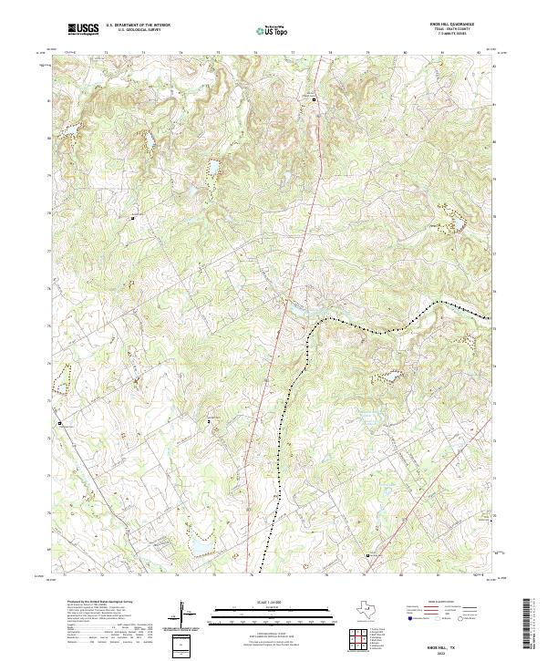 Knob Hill, TX — USGS 7.5-minute topo (2022)