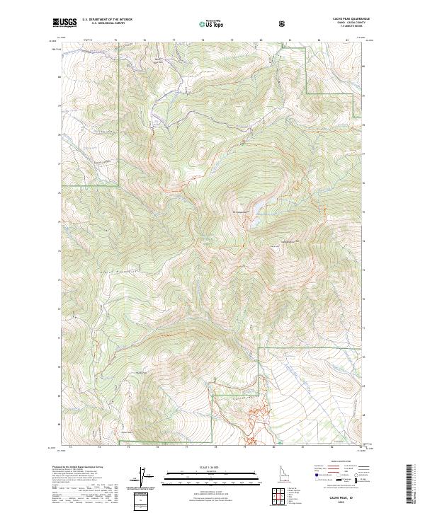 Cache Peak, ID — USGS 7.5-minute topo (2023)