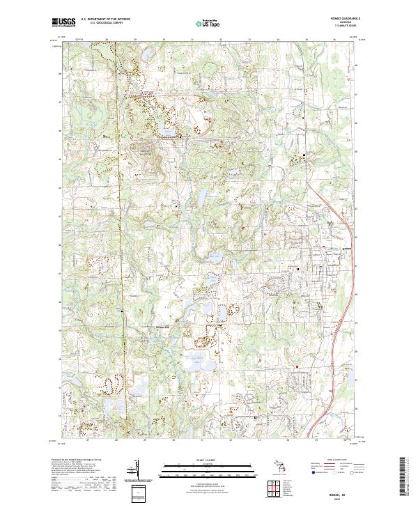 Romeo, MI — USGS 7.5-minute topo (2023)
