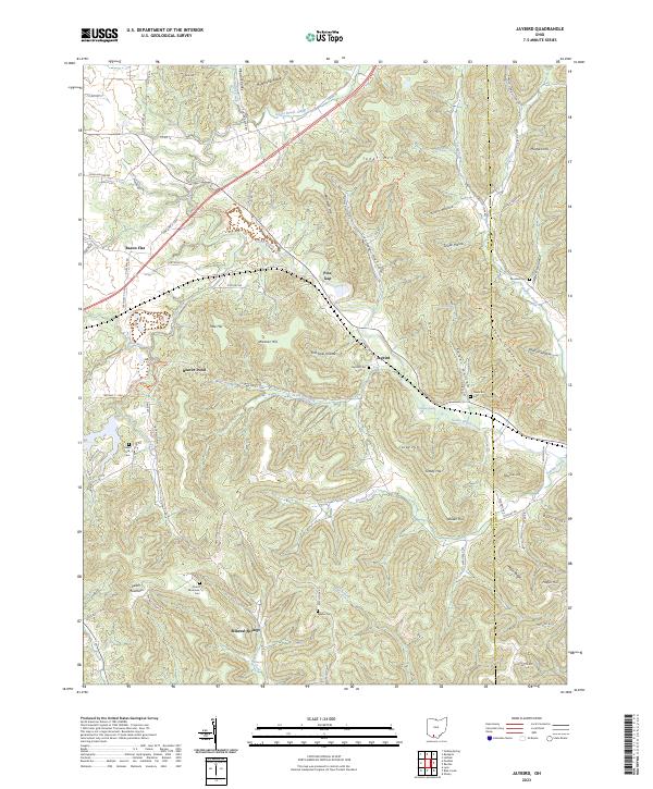 Jaybird, OH — USGS 7.5-minute topo (2023)