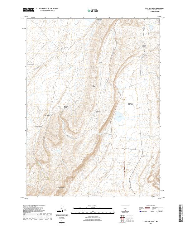 Coal Mine Ridge, WY — USGS 7.5-minute topo (2021)
