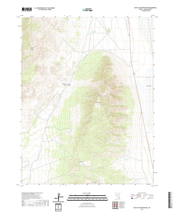 Dutch John Mountain, NV — USGS 7.5-minute topo (2021)