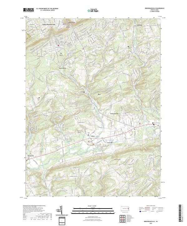 Brodheadsville, PA — USGS 7.5-minute topo (2023)