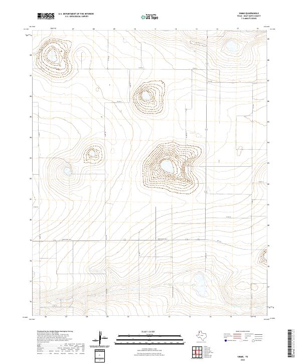 Simms, TX — USGS 7.5-minute topo (2022)