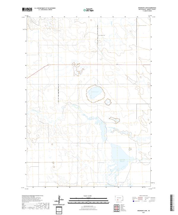 Deadmans Lake, SD — USGS 7.5-minute topo (2021)