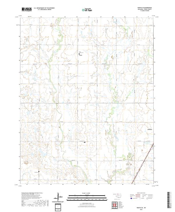 Wakita SE, OK — USGS 7.5-minute topo (2022)