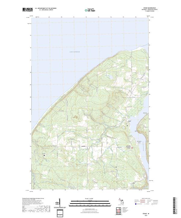 Oskar, MI — USGS 7.5-minute topo (2023)
