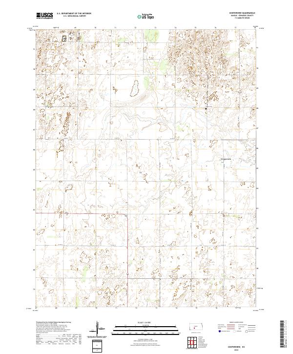 Centerview, KS — USGS 7.5-minute topo (2022)