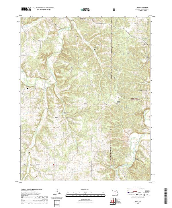 Drew, MO — USGS 7.5-minute topo (2021)