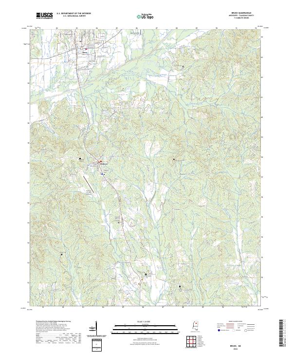 Bruce, MS — USGS 7.5-minute topo (2024)