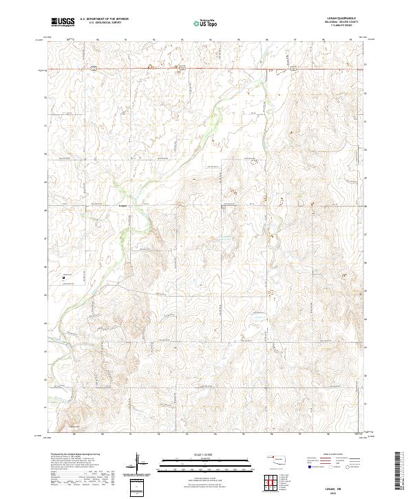 Logan, OK — USGS 7.5-minute topo (2022)