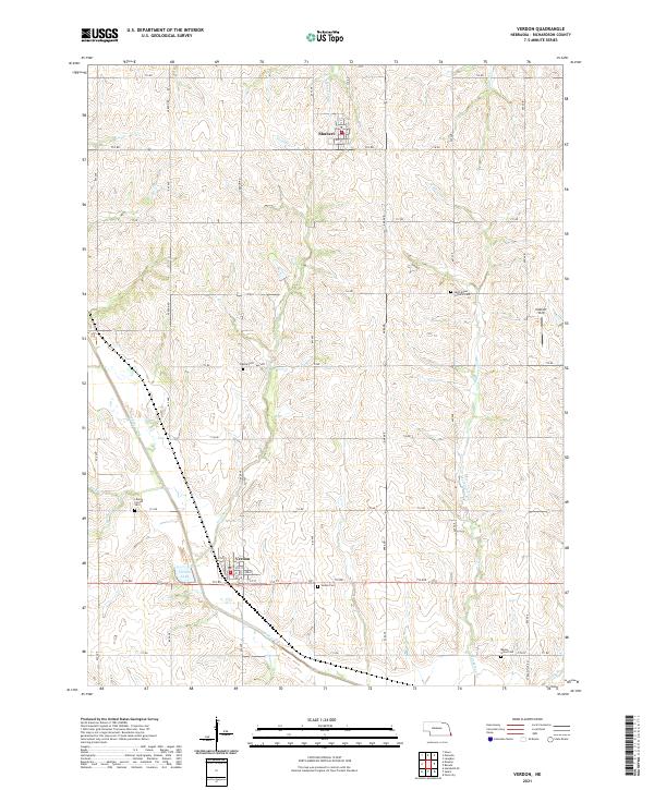 Verdon, NE — USGS 7.5-minute topo (2021)