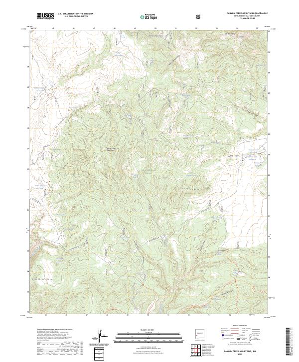 Canyon Creek Mountains, NM — USGS 7.5-minute topo (2023)