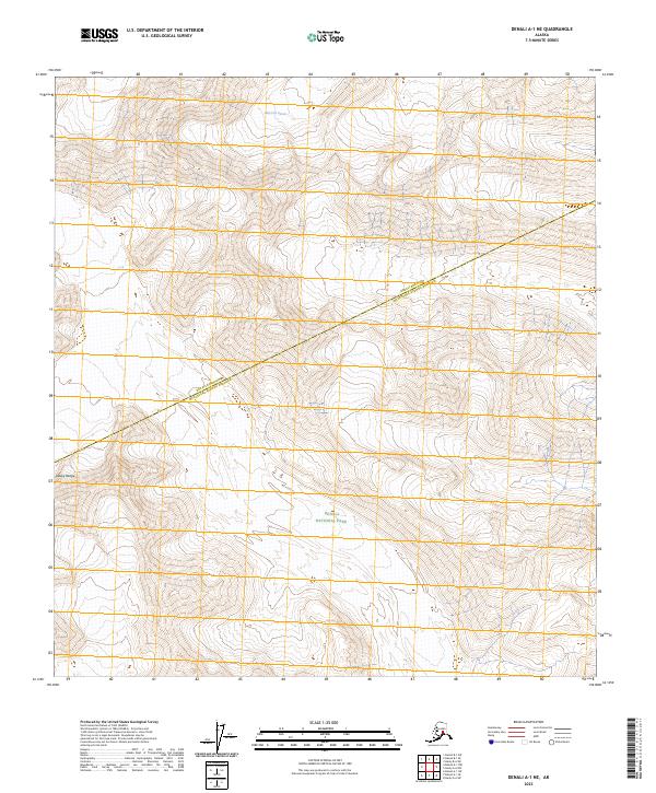 Denali A-1 NE, AK — USGS 7.5-minute topo (2023)