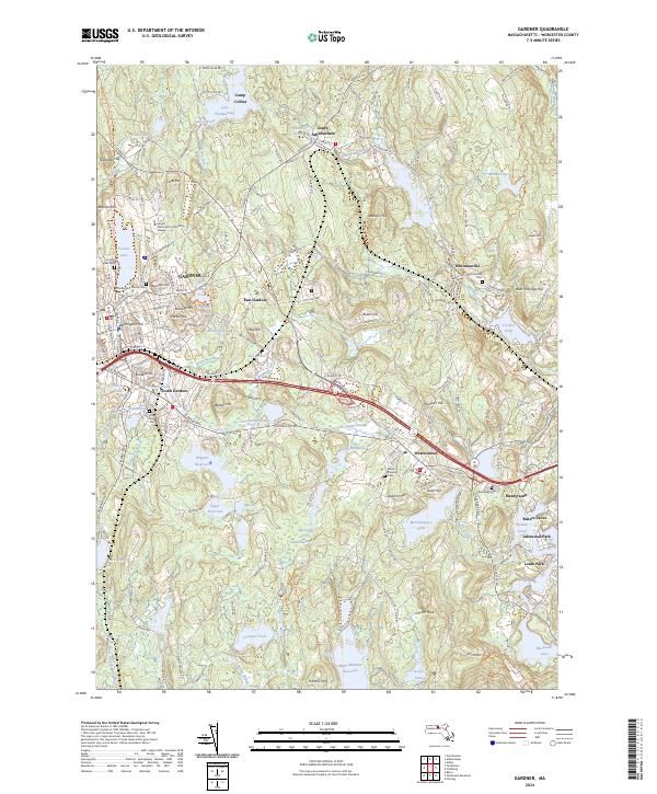 Gardner, MA — USGS 7.5-minute topo (2024)