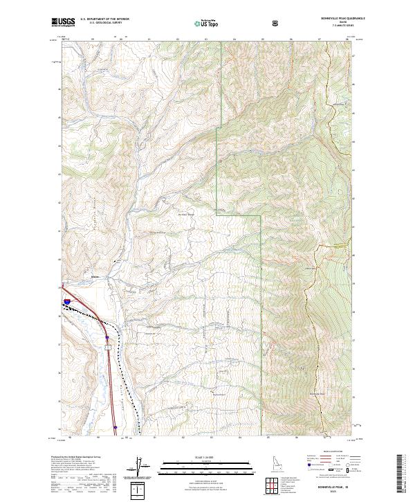 Bonneville Peak, ID — USGS 7.5-minute topo (2023)