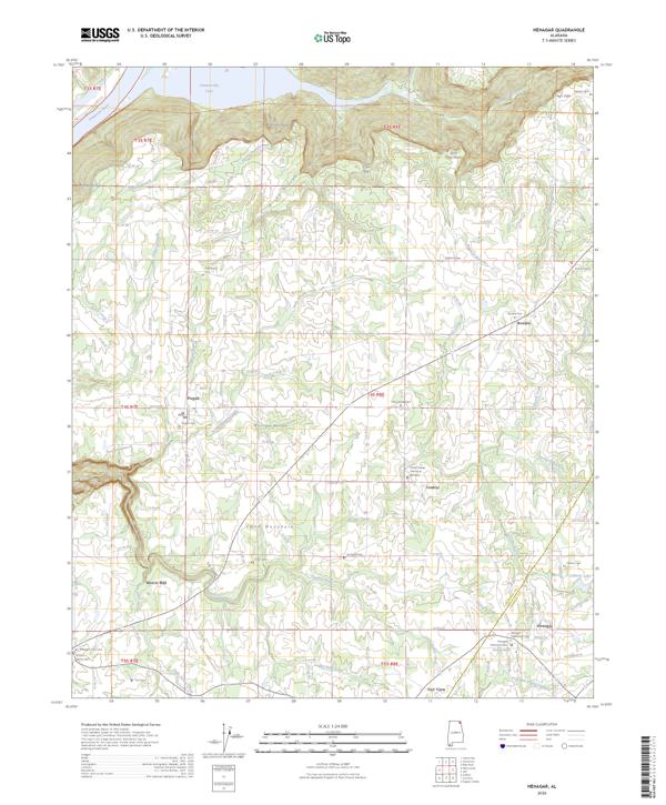 Henagar, AL — USGS 7.5-minute topo (2026)