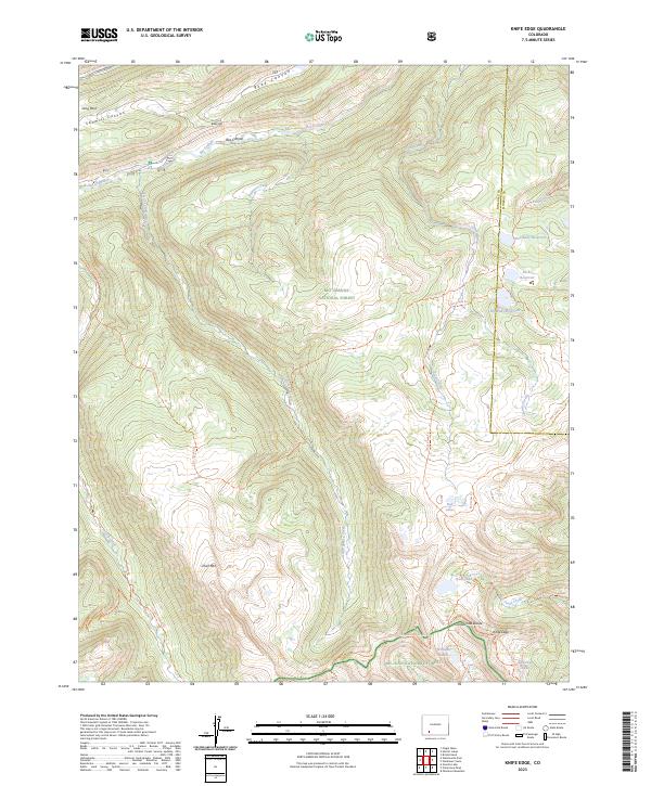 Knife Edge, CO — USGS 7.5-minute topo (2023)