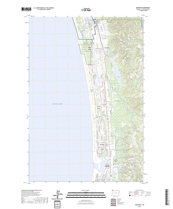 Gearhart, OR — USGS 7.5-minute topo (2024)