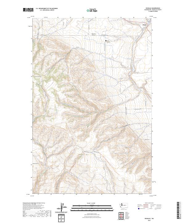 Douglas, WA — USGS 7.5-minute topo (2023)
