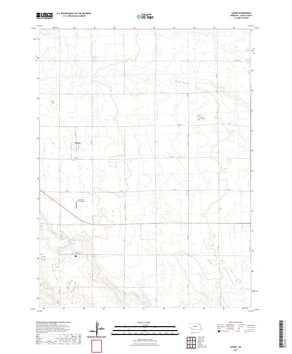 Lamar, NE — USGS 7.5-minute topo (2021)