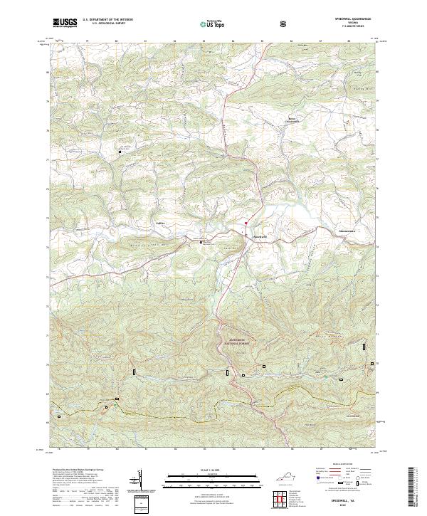 Speedwell, VA — USGS 7.5-minute topo (2022)