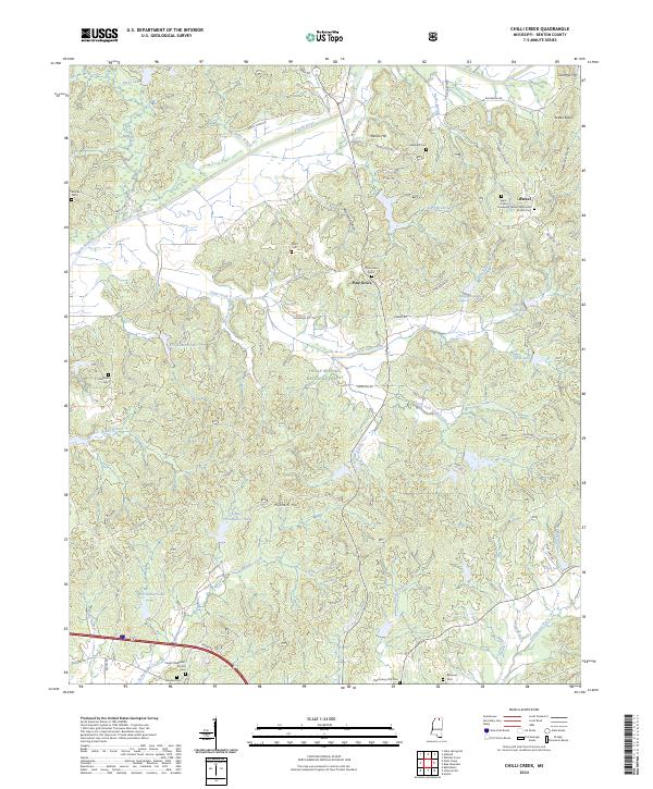 Chilli Creek, MS — USGS 7.5-minute topo (2024)