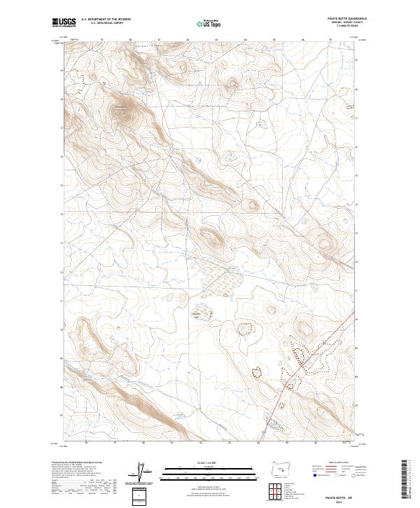 Paiute Butte, OR — USGS 7.5-minute topo (2024)