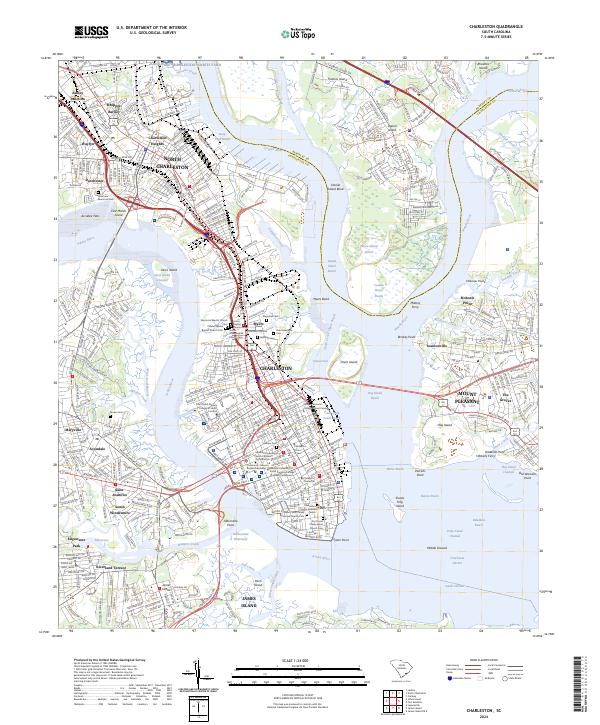 Charleston, SC — USGS 7.5-minute topo (2024)