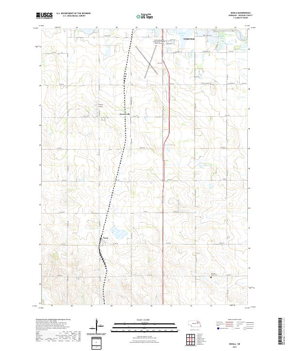 Enola, NE — USGS 7.5-minute topo (2021)