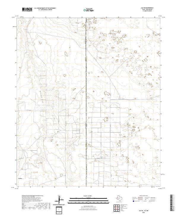 Jal NE, TX-NM — USGS 7.5-minute topo (2022)