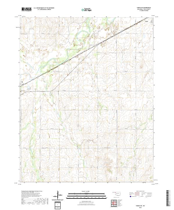 Fargo SW, OK — USGS 7.5-minute topo (2022)