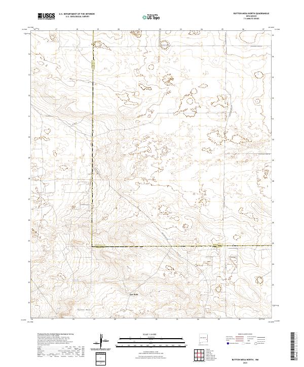 Button Mesa North, NM — USGS 7.5-minute topo (2023)