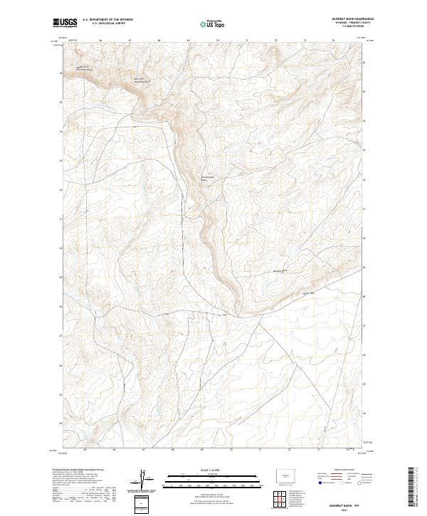 Muskrat Basin, WY — USGS 7.5-minute topo (2021)