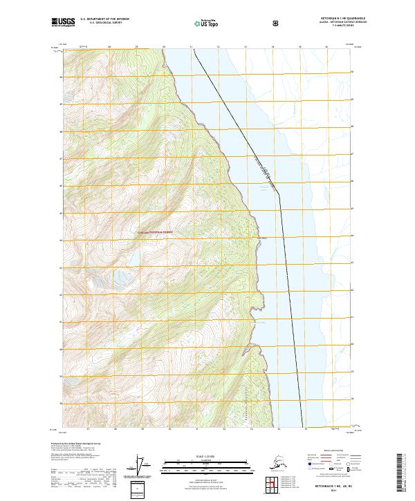 Ketchikan B-1 NE, AK-BC — USGS 7.5-minute topo (2021)